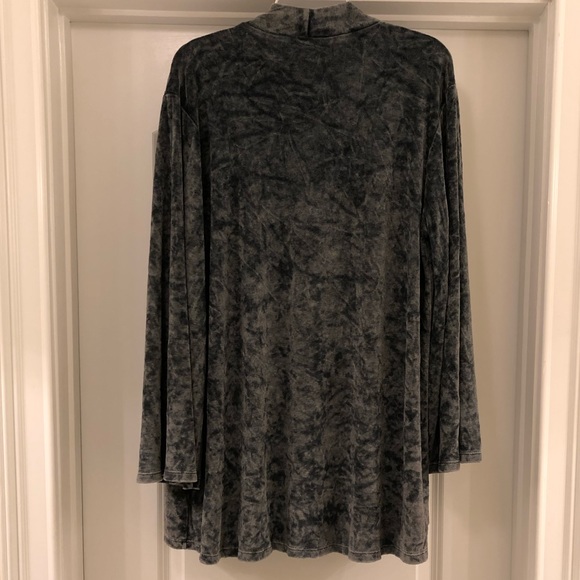 Crushed Velvet Open Front Cardigan by Peach Love Like New Condition Size L - Picture 4 of 6